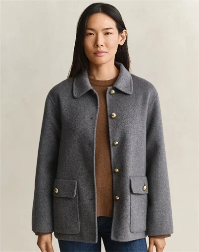 Gant - Handstitched Quilt Jakke - Charcoal Melange